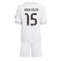 Real Madrid Arda Guler #15 Domáci Detský futbalový dres 2025-26 Krátky Rukáv (+ trenírky)